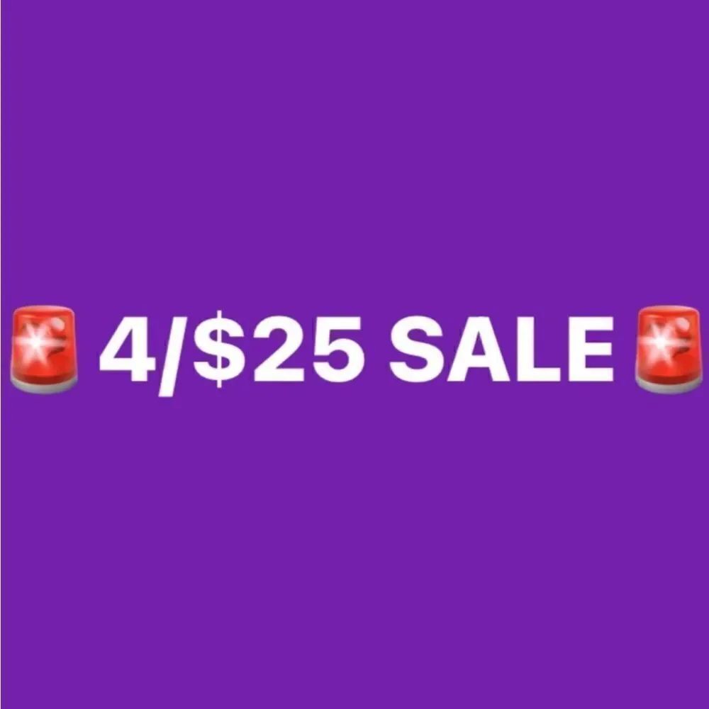 Many items are 4/$25! Search 🚨 in my search bar on my profile.